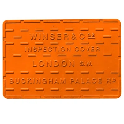 Mepra Street Cover London Rectangular Charger Plate 17.75" X 11.75" - 6 Pieces In Carrot