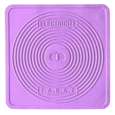 Mepra Street Cover Paris Square Charger Plate - 6 Pieces In Lilac