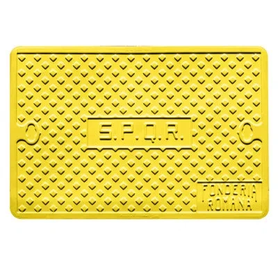 Mepra Street Cover Roma Rectangular Charger Plate 17.75" X 11.75" - 12 Pieces In Sunflower