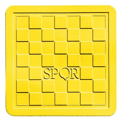 Mepra Street Cover Roma Square Charger Plate - 12 Pieces In Sunflower