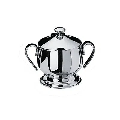 Mepra Sugar Bowl With Base With Lid; Bombata C: 6-3/4 Oz. In Silver