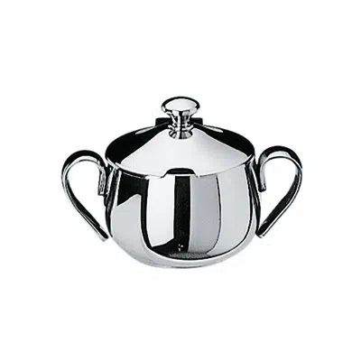 Mepra Sugar Bowl With Lid; Bombata C: 9-1/8 Oz. In Silver
