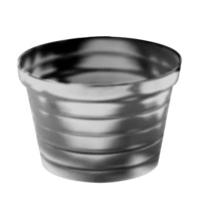 Mepra Sugar Container / French Fry Holder   D: 4" C: 11-7/8 Oz. In Silver