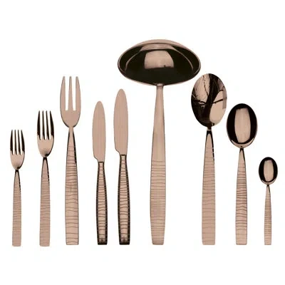 Mepra Tigre Flatware Set - 39 Pieces - Stainless Steel In Silver