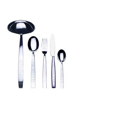 Mepra Tigre Flatware Set - 49 Pieces - Gold In Silver