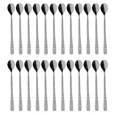 Mepra Tigre Ice Tea Spoon - 24 Pieces - Gold In Silver