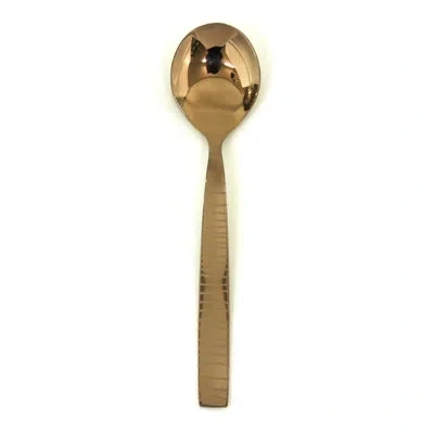 Mepra Tigre Soup Spoon - 12 Pieces In Bronzo