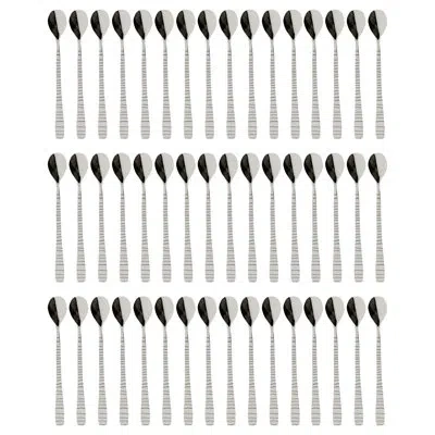 Mepra Tigre Tea Spoon - 48 Pieces In Silver