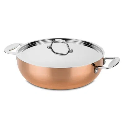 Mepra Toscana Saute Pan 2 Handles With Lid Cm 28 Copper In Silver;copper