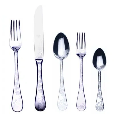 Mepra Venere Flatware Set - 20 Pieces - Ice Gold In Silver