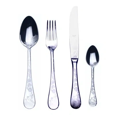 Mepra Venere Flatware Set - 24 Pieces - Gold In Silver