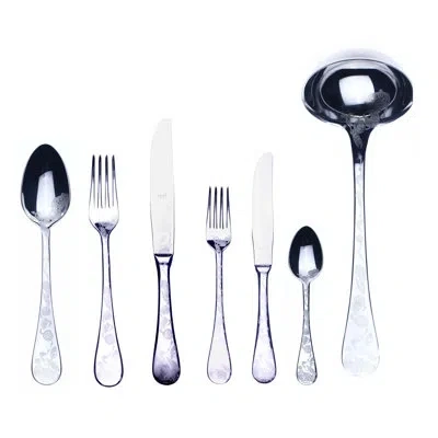 Mepra Venere Flatware Set - 39 Pieces - Gold In Silver