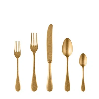 Mepra Vintage 5 Pcs Place Setting Champagne In Gold