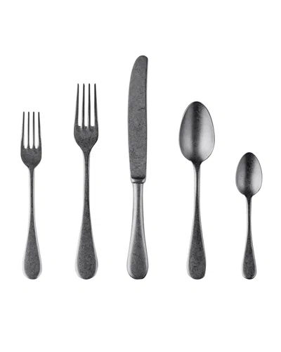 Mepra Vintage Champagne 5-piece Flatware Setting In Nero