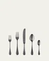 Mepra Vintage Champagne 5-piece Flatware Setting In Black