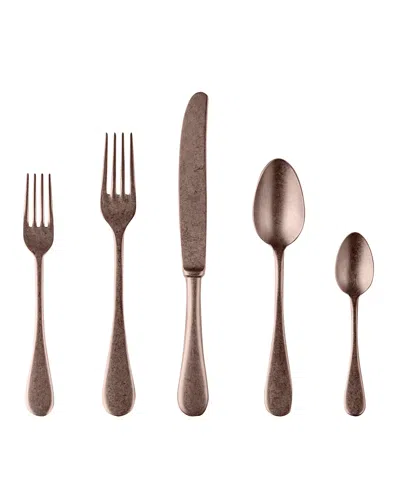 Mepra Vintage Champagne 5-piece Flatware Setting In Brown