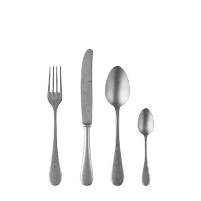 Mepra Vintage Flatware Set - 24 Pieces - Pewter Bronze
