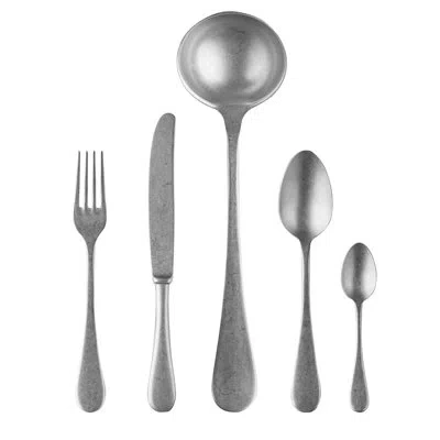 Mepra Vintage Flatware Set - 49 Pieces - Pewter