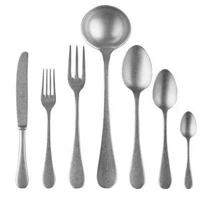 Mepra Vintage Flatware Set - 51 Pieces - Pewter