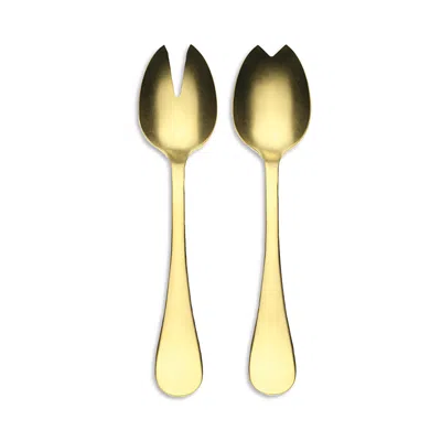 Mepra Vintage Oro Salad Serving Set In Gold