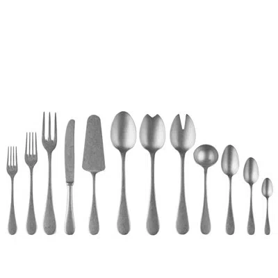 Mepra Vintage Pewter Flatware Set - 67 Pieces - Gold