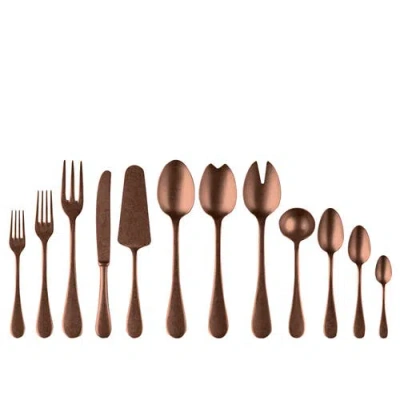 Mepra Vintage Pewter Flatware Set In Brown