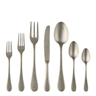Mepra Vintage Pewter Flatware Set In Gray