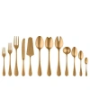 Mepra Vintage Pewter Flatware Set In Gold