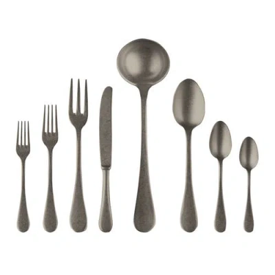 Mepra Vintage Pewter Flatware Set In Gray