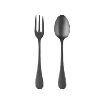 Mepra Vintage Serving Set In Black Gold