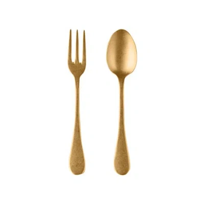 Mepra Vintage Serving Set In Gold