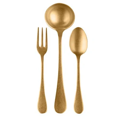 Mepra Vintage Serving Set In Gold