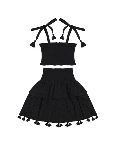 Mer St. Barth 2pc Noelle Skirt & Top Set In Black
