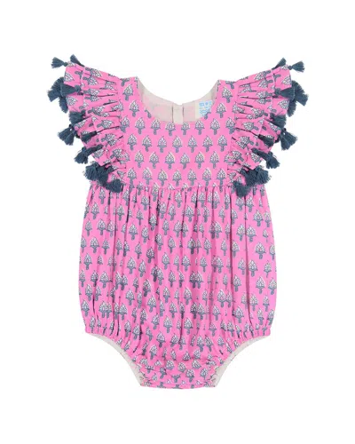 Mer St. Barth Kids' Anna Baby Romper In Pink
