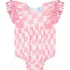 Mer St. Barth Anna Baby Romper Shell Beach Pink In Pink