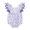 Mer St. Barth Anna Romper In Blue Ikat