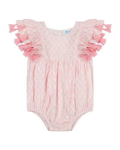 Mer St. Barth Kids'  Anna Romper In Pink