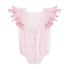 Mer St. Barth Babies'  Anna Romper In Soft Pink Ikat