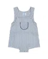Mer St. Barth Julien Baby Boy Romper Marine Stripe In Blue
