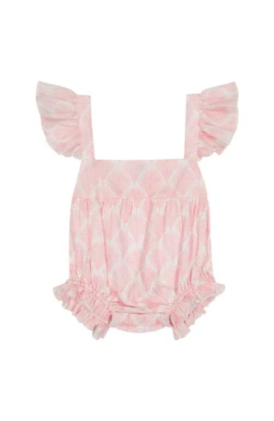 Mer St. Barth Kids'  Chloe Baby Romper Pink Feather