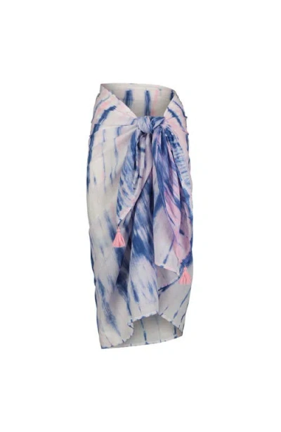 Mer St. Barth Cotton Saline Pareo Rose Blue Shibori