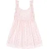 Mer St. Barth Kids'  Daphne Flutter Sleeve Dress In Pink Star