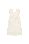 Mer St. Barth Dress Gold Dobby In White
