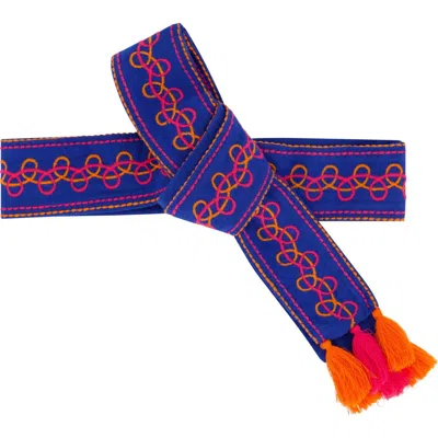 Mer St. Barth Embroidery Belt Classic Blue Embroidery