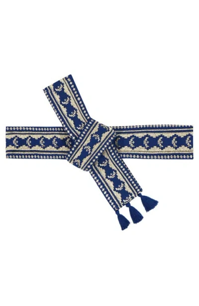 Mer St. Barth Embroidery Belt Galaxy In Blue