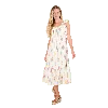 Mer St. Barth Eva Ruffle Sundress In Gold Blue Ikat