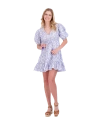 Mer St. Barth Florence Mini Dress In Blue Ikat