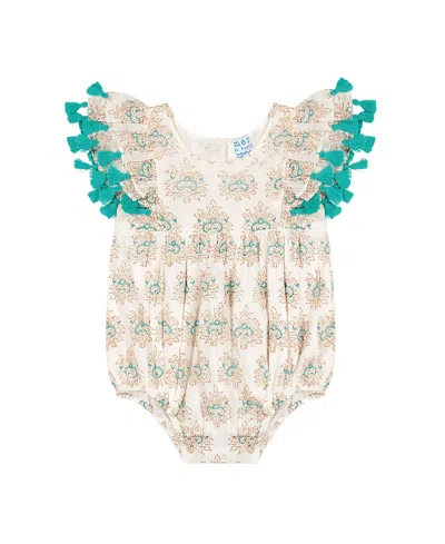Mer St. Barth Girls' Anna Romper - Baby In Neutral