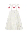 Mer St. Barth Bella Girl's Shoulder Tie Sundress Confetti Swiss Dot