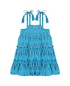 Mer St. Barth Girls' Bella Shoulder Tie Sundress - Little Kid, Big Kid In Turquoise